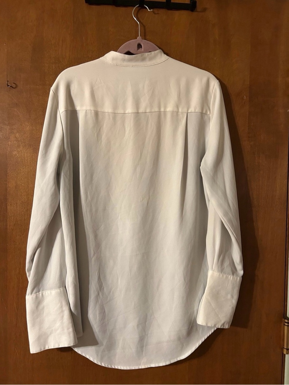 Victoria Beckham for Target Cream Button-Front Long Sleeve Blouse - Picture 7 of 7